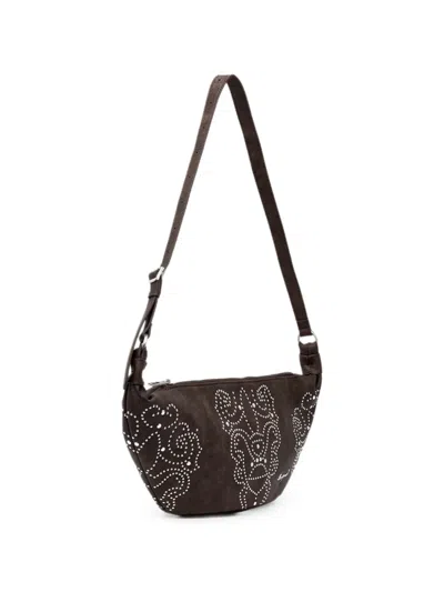 Desigual Studded Shoulder Bag In Brown