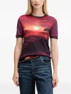 Desigual Sunset-print T-shirt In Multi
