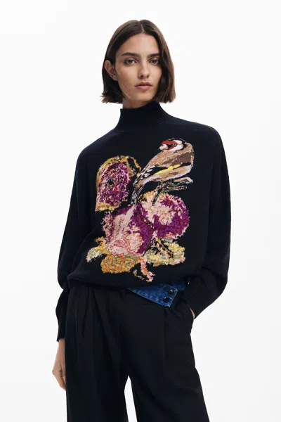 Desigual Sweater Designed By Mr. Christian Lacroix In Black