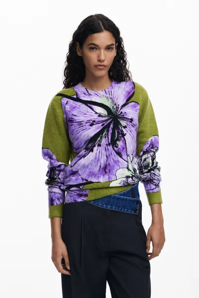 Desigual Sweater Designed By Mr. Christian Lacroix In Multi