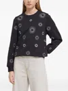 Desigual Swirl-embellished Sweatshirt In Black