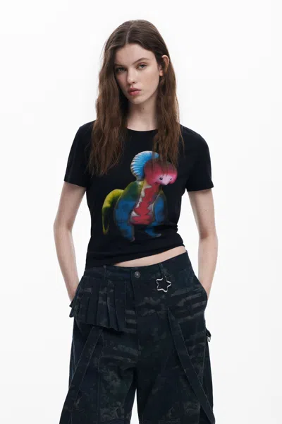 Desigual モンスター コリーナ ストラーダ Tシャツ In Black