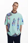 Desigual トライバル柄のtシャツ In Green