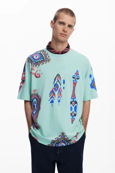 Desigual トライバル柄のtシャツ In Green