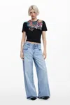 Desigual T-shirt Designed By Mr. Christian Lacroix In Black
