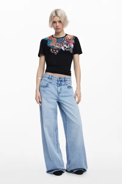 Desigual T-shirt Designed By Mr. Christian Lacroix In Black