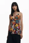 Desigual T-shirt Designed By Mr. Christian Lacroix In Material Finishes