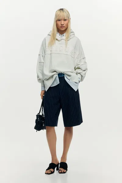 Desigual Tailored Bermuda Combined In Blue