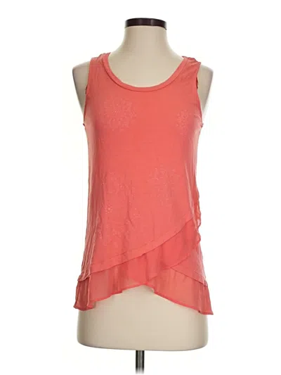 Pre-owned Desigual Tank Top Orange Halter Neckline Tops