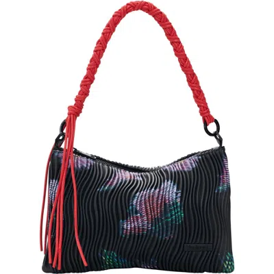 Desigual Textured Crossbody Bag In Black