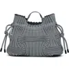 Desigual Textured Stretch Knit Bag In Black