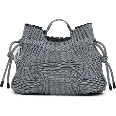 Desigual Textured Stretch Knit Bag In Black