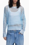 Desigual Thin Guage Sweater In Blue