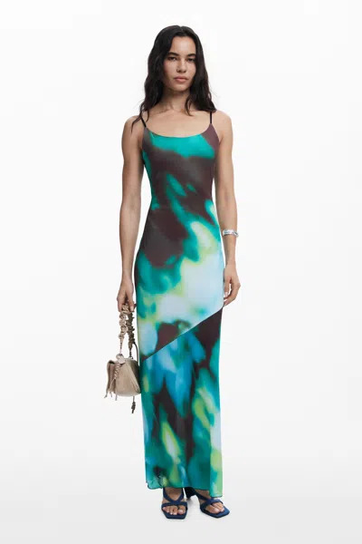 Desigual Tie-dye Spaghetti Strap Dress