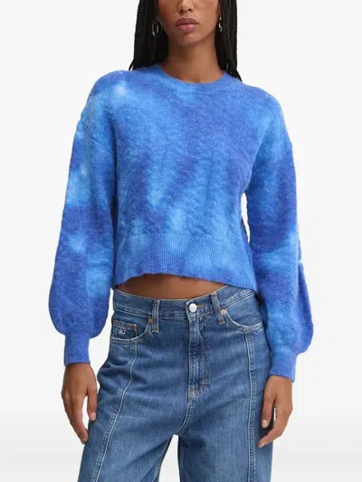 Desigual Tie-dye Sweater In Blue