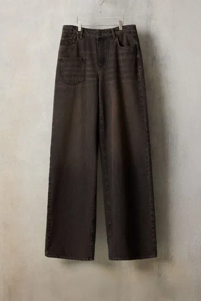 Desigual Tie-dye Studio Denim Pants In Brown