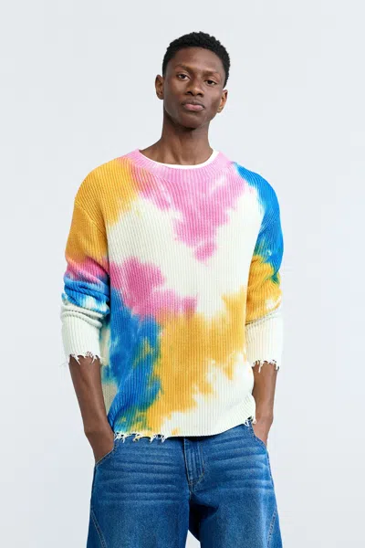 Desigual Tie-dye Sweater In Multi