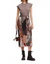 Desigual Tierra Crew Neck Midi Dress In Multi In Multi