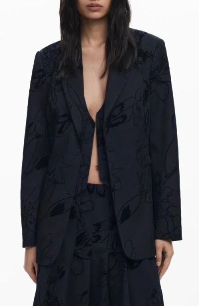 DESIGUAL DESIGUAL TONAL FLORAL BLAZER