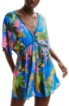 DESIGUAL TROPICAL PARTY COVER-UP MINIDRESS
