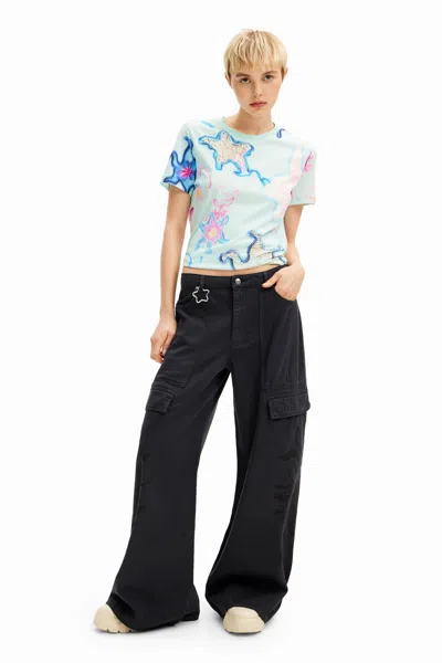 Desigual Trousers In Black