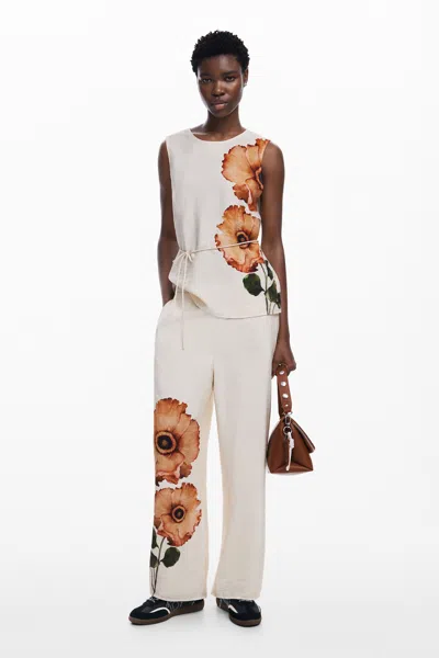 Desigual Trousers In Brown
