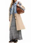 Desigual Hybrid Denim Trench Coat In Multi