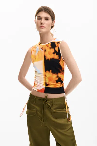 Desigual T-shirt Arty Flowers In Multi