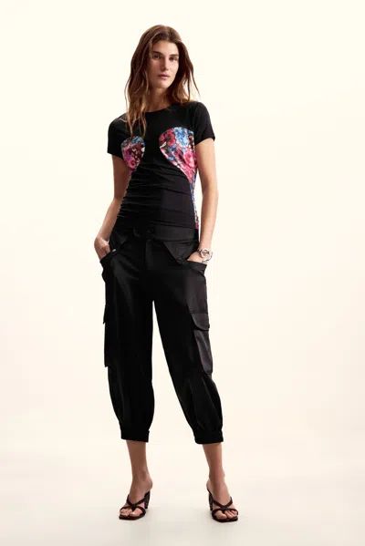 Desigual T-shirt Designed By M. Christian Lacroix In Black
