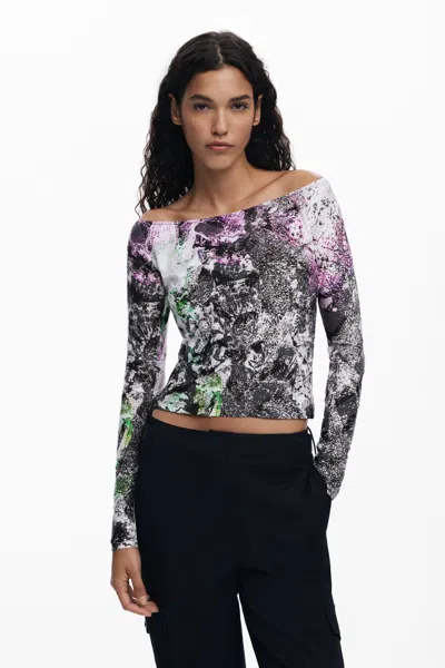 Desigual T-shirt Designed By Mr. Christian Lacroix In Black