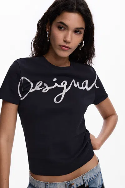 Desigual T-shirt Logo In Black