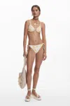 Desigual Ruched Underwire Bikini Top In White