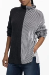 Desigual Turtleneck Sweater In Multi