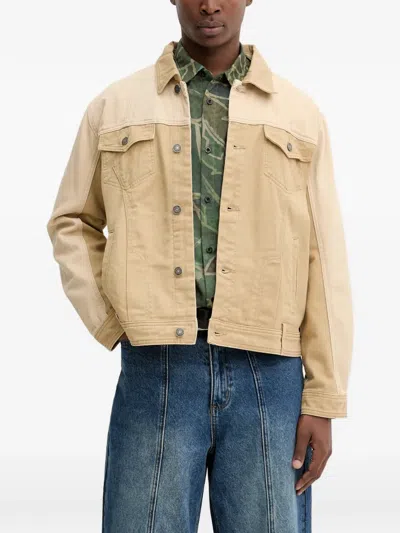 Desigual Two-tone Jacket In Nude