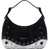 Desigual Two Tone Shoulder Bag In Black