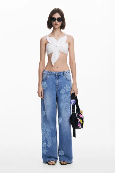Desigual Tyler Mcgillivary Wide Leg Floral Jeans