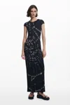Desigual Tyler Mcgillivary Woven Midi Dress In Black
