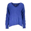 DESIGUAL VIBRANT V-NECK SWEATER WITH CONTRASTING WOMEN'S DETAILS