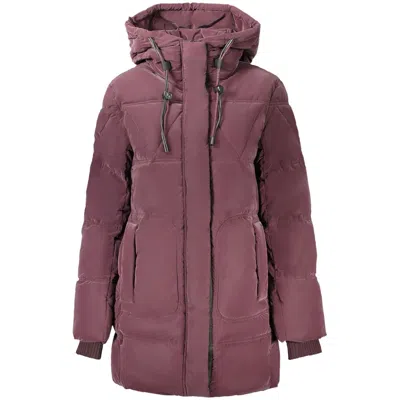 Desigual Viola Poliuretano Donna Jacket In Burgundy