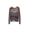 Desigual Long-sleeved T-shirt With Wavy Stripes. In Multi