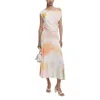 Desigual Orange Viscose Dress In Orange