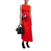 Desigual Placed Floral Sleeveless Asymmetric Midi Dress In Red