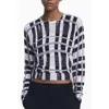 Desigual White Viscose Women Sweater In Black