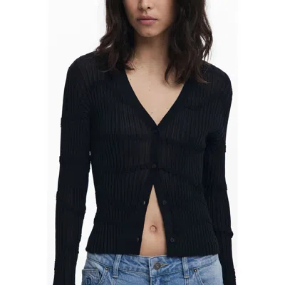 Desigual Viscose Women Women's Cardigan In Black