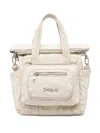 Desigual Voyager Zip-top Handle Backpack In White