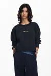 Desigual Washed-effect Sweatshirt In Black