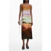 Desigual Watercolor Stripe Slipdress In Multi