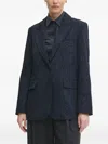 Desigual Wave-pattern Blazer In Blue