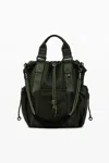 Desigual Waxed Multi-position Backpack In Green