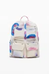 Desigual スプレーポケット付き中型バックパック In White